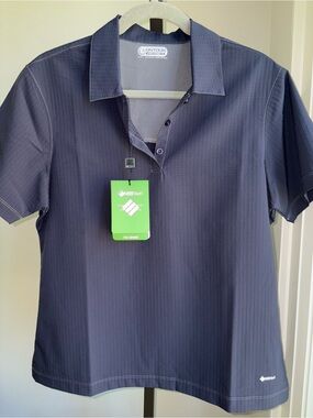 NWT On Tour WEBTech Golf Polo Women’s Large Navy Performance Shirt Pickleball